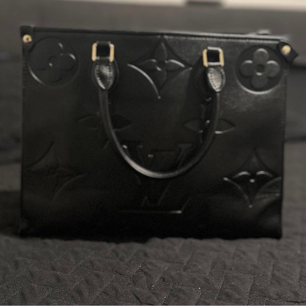 Black Embossed Handbag